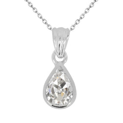Old Mine Slijpvorm Fijne Diamant Hanger Halsketting in 14K