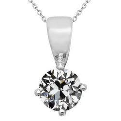 Hanger Halsketting 14 Karaat Witgoud met Diamant – 2,50 karaat