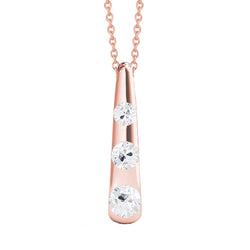 14 Karaat Rosé Goud Diamant Hanger – 1-karaat Old Mine Slijpvorm