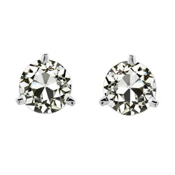 Antiek Europees Oorstekers – Fijne Diamant 2 karaat 14K Witgoud