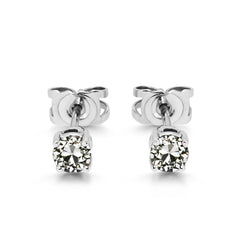 Luxe Antiek Europees Diamant Oorbellen – 1 karaat 14K Witgoud