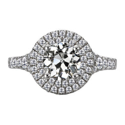 Briljant Halo Verlovingsring 3,50 karaat – 14K Witgoud