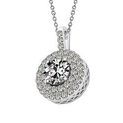 Old Mine Slijpvorm Briljant Halo – 1 karaat in 14K Witgoud