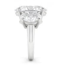 Afbeelding in Gallery-weergave laden, Drie Stenen Echte Grote Ovale Gedolven Diamanten Ring
