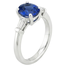 Afbeelding in Gallery-weergave laden, echte oval diamant 3karaat ring close-up detail
