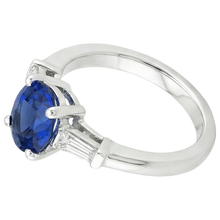 Afbeelding in Gallery-weergave laden, echte oval diamant 3karaat ring bovenaanzicht
