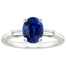 Afbeelding in Gallery-weergave laden, echte oval diamant 3karaat ring profielweergave
