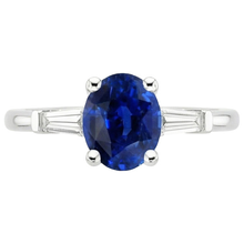 Afbeelding in Gallery-weergave laden, echte oval diamant 3karaat ring op wit
