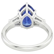 Afbeelding in Gallery-weergave laden, echte pear diamant 3karaat ring zijaanzicht
