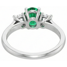 Afbeelding in Gallery-weergave laden, echte round smaragd 10.50karaat ring op wit
