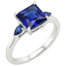 Afbeelding in Gallery-weergave laden, Natuurlijke Saffier Ring 5.25ct - Witgoud 14K
