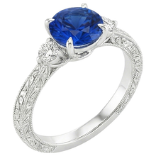 Afbeelding in Gallery-weergave laden, echte round diamant 2.50karaat ring bovenaanzicht

