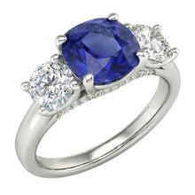 Afbeelding in Gallery-weergave laden, echte round diamant 2.50karaat ring close-up detail
