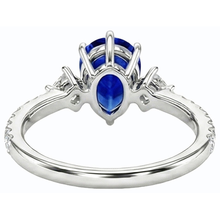 Afbeelding in Gallery-weergave laden, echte round diamant 3karaat ring zijaanzicht
