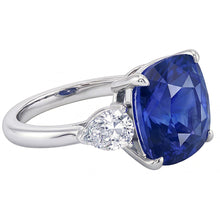 Afbeelding in Gallery-weergave laden, echte pear diamant 3.50karaat ring close-up detail

