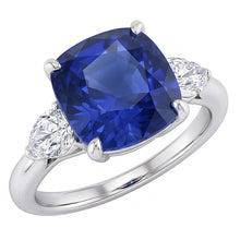 Afbeelding in Gallery-weergave laden, echte pear diamant 3.50karaat ring vooraanzicht
