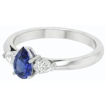 Afbeelding in Gallery-weergave laden, echte pear diamant 1.25karaat ring profielweergave
