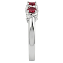 Afbeelding in Gallery-weergave laden, Drie-stenen ring 0,60 karaat antieke stijl Ruby vrouwen sieraden
