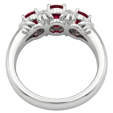 Afbeelding in Gallery-weergave laden, Drie-stenen ring 0,60 karaat antieke stijl Ruby vrouwen sieraden
