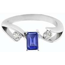Afbeelding in Gallery-weergave laden, echte round saffier 1.75karaat ring zijaanzicht
