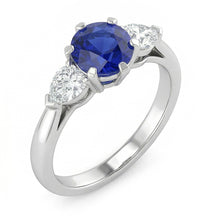 Afbeelding in Gallery-weergave laden, echte round diamant 1.25karaat ring zijaanzicht
