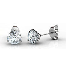 Afbeelding in Gallery-weergave laden, GIA-gecertificeerd Echte Drie Rieken Set 2,55 Ct Ronde Geslepen Echt Diamanten Dames Oorknopjes
