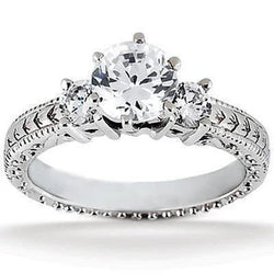 Natuurlijke Diamanten Ring 3.20ct - Witgoud 14K