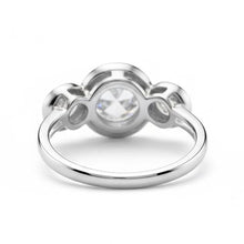 Afbeelding in Gallery-weergave laden, Drie stenen ronde ring set diamanten ring oude Europese 1,75 karaat
