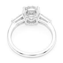 Afbeelding in Gallery-weergave laden, Driestenen Ring met Baguette &amp; Kussen Oud Mijn Geslepen Natuurlijke Echte Diamanten (Niet labgekweekt) 6.50 Karaat
