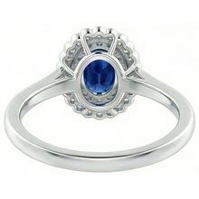 Afbeelding in Gallery-weergave laden, Dubbele Halo Blauwe Saffier Met Diamanten Ring 3.25 Karaat

