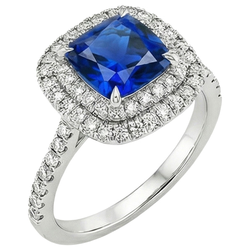 Echte Saffier Ring 3.25 Karaat