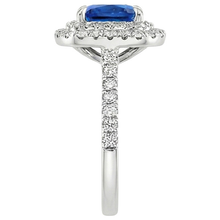 Afbeelding in Gallery-weergave laden, echte round saffier 3.25karaat ring profielweergave
