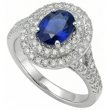 Afbeelding in Gallery-weergave laden, Natuurlijke Saffier Ring 11.25ct - Witgoud 14K

