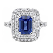 Afbeelding in Gallery-weergave laden, echte round diamant 4karaat ring close-up detail
