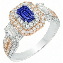Afbeelding in Gallery-weergave laden, echte round diamant 4karaat ring zijaanzicht
