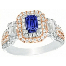 Afbeelding in Gallery-weergave laden, echte round diamant 4karaat ring close-up detail
