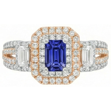 Afbeelding in Gallery-weergave laden, echte round diamant 4karaat ring op wit
