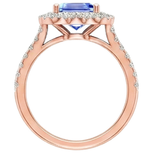 Afbeelding in Gallery-weergave laden, echte asscher diamant 5karaat ring op wit
