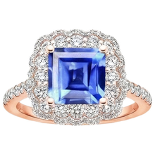Afbeelding in Gallery-weergave laden, echte asscher diamant 5karaat ring close-up detail
