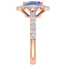Afbeelding in Gallery-weergave laden, echte asscher diamant 5karaat ring profielweergave
