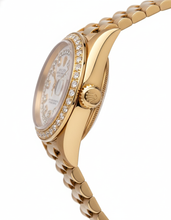 Afbeelding in Gallery-weergave laden, Dubbele rij diamanten wijzerplaat Rolex voorzitter Stijl horlogering goud Datumjust
