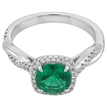 Afbeelding in Gallery-weergave laden, echte round smaragd 2.50karaat ring close-up detail
