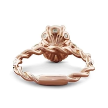 Afbeelding in Gallery-weergave laden, Eagle Claw Prongs Ovale Trouwring Touw Stijl Rose Goud 14K 2,15 Ct Echt Diamant
