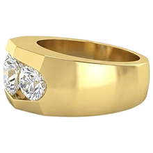 Afbeelding in Gallery-weergave laden, Echt Diamanten Ring Voor Heren 3 Steen Goud 2 Karaat
