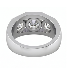 Afbeelding in Gallery-weergave laden, Echt Diamanten Ring Voor Heren 3 Steen Goud 2 Karaat
