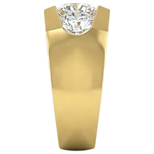 Afbeelding in Gallery-weergave laden, Echt Diamanten Ring Voor Heren 3 Steen Goud 2 Karaat
