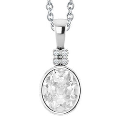 Gouden Echt Natuurlijk uit de aarde gewonnen Diamanten Hanger Rond & Ovaal Oude Mijnwerker Kastzetting 4.50 Karaat