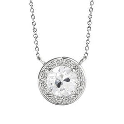 Gouden Halo Natuurlijke uit de aarde gewonnen Diamanten Hanger Rond Oude Mijnwerker Prong Gezet 3.75 Karaat