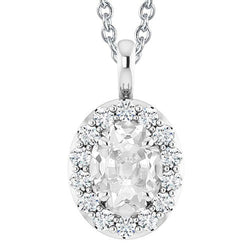 Natuurlijke Diamanten Hanger 6.50ct - Witgoud 14K