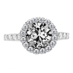 Halo Ring Rond Oud Geslepen Natuurlijke uit de a aarde gewonnen Diamant Prong Gezet Dames Sieraden 6.50 Karaat